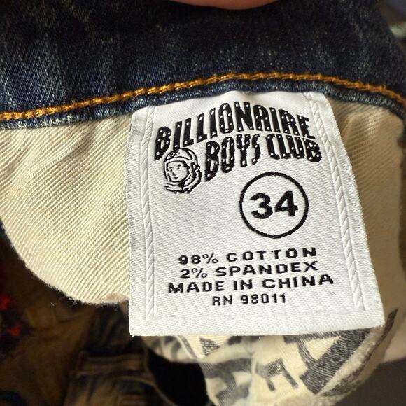 Billionaire Boys Club Patchwork Rover Jeans Size 34 Blue - Picture 3 of 3